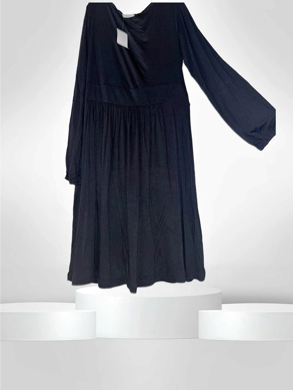 Black Long Sleeve Midi Dress - Picture 6 of 6